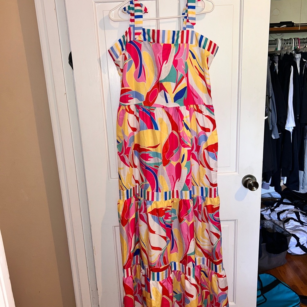 Colorful Floral Dress Abstract Maxi Dress